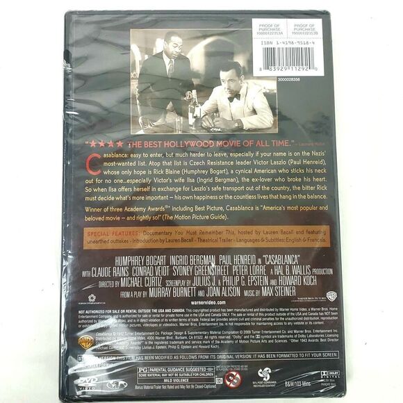 Casablanca [DVD] NEW - Picture 2 of 2